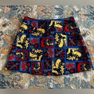 IOU Comic Print Mini Skirt